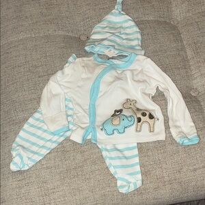 Gerber Blue and White Kids Matching 3 pc Set